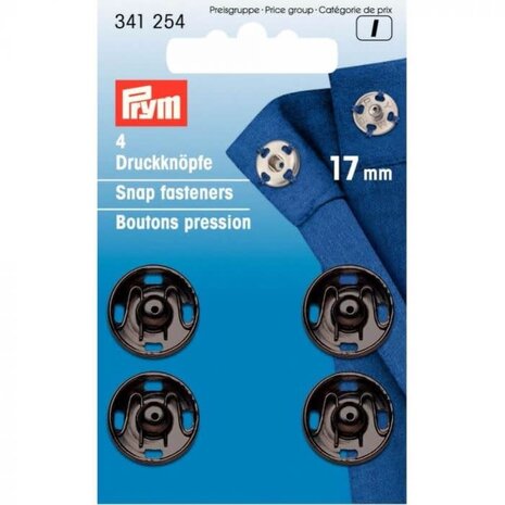 Prym Prym | aannaaidrukknopen 17mm zwart | 341254