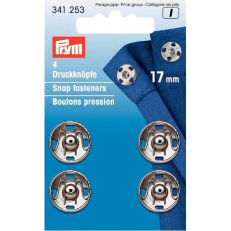 Prym Prym | aannaaidrukknopen 17mm zilver | 341253