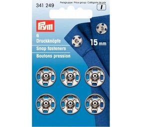 Prym Prym | aannaaidrukknopen 15mm zilver | 341249 Prym Prym | aannaaidrukknopen 15mm zilver | 341249