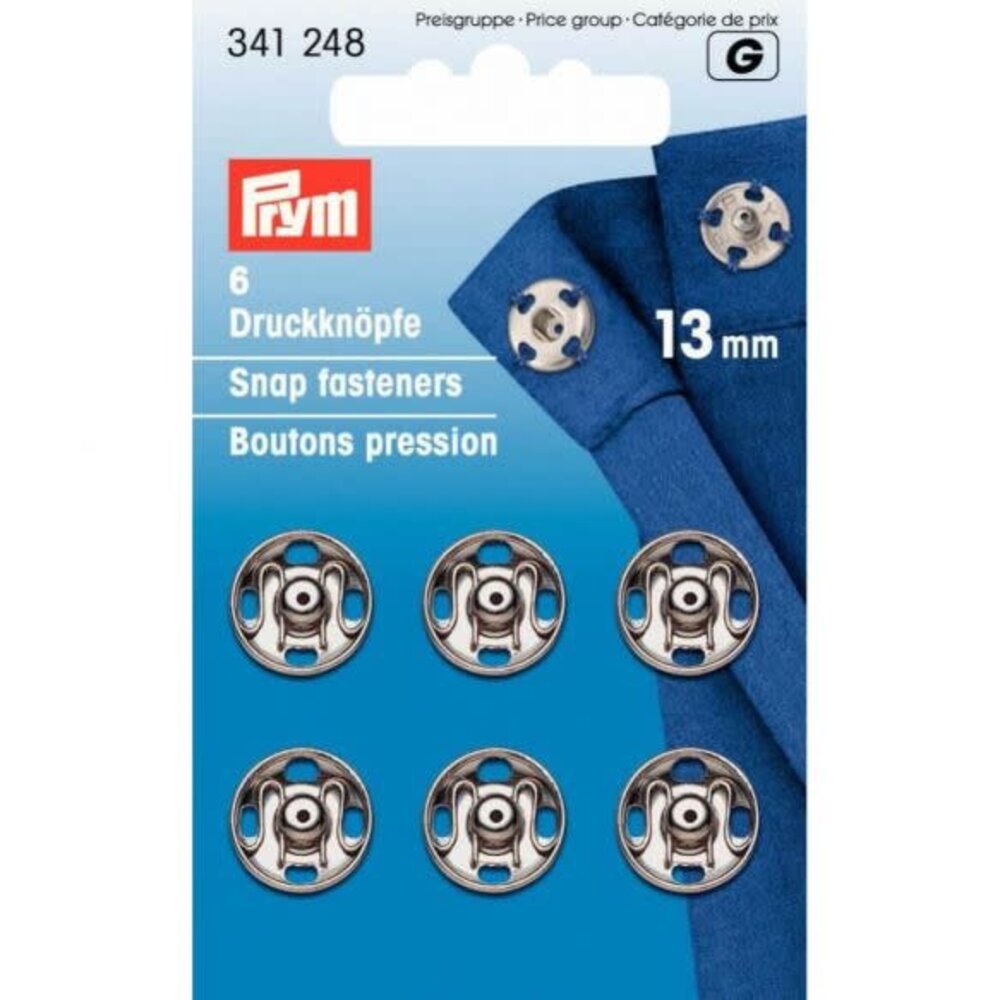 Prym Prym | aannaaidrukknopen 13mm zilver | 341248