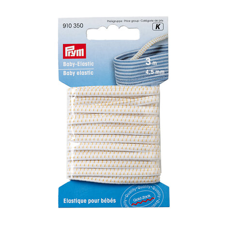 Prym Prym | Baby elastiek 4.5mm - 3mtr wit | 910350 Prym Prym | Baby elastiek 4.5mm - 3mtr wit | 910350