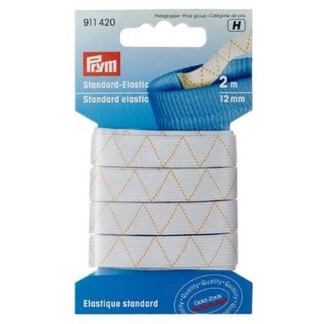 Prym Prym | Standaard elastiek 12mm  - 2mtr wit | 911420