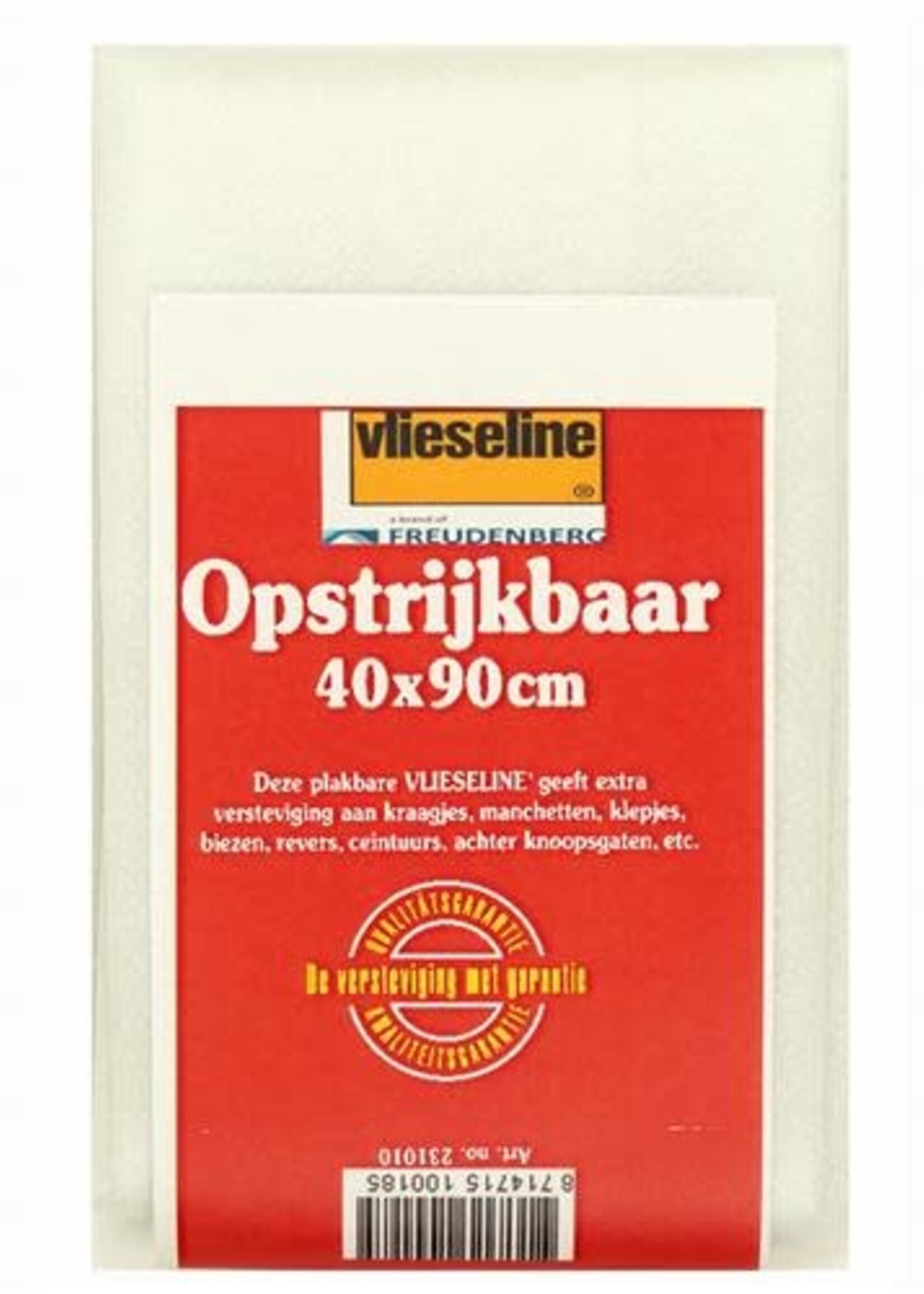 Vlieseline 40x90 cm wit strijkbaar