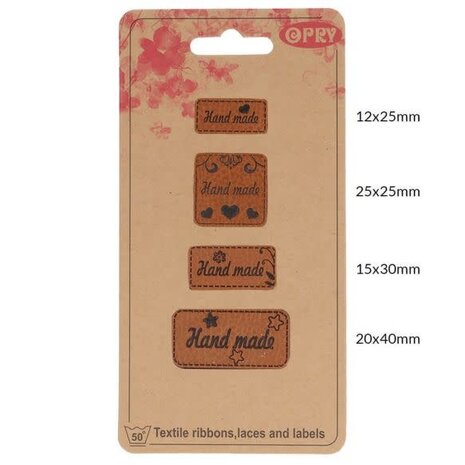 Opry Skai-leren labels handmade