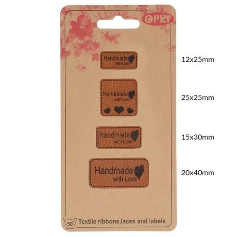 Opry Skai-leren labels handmade with love