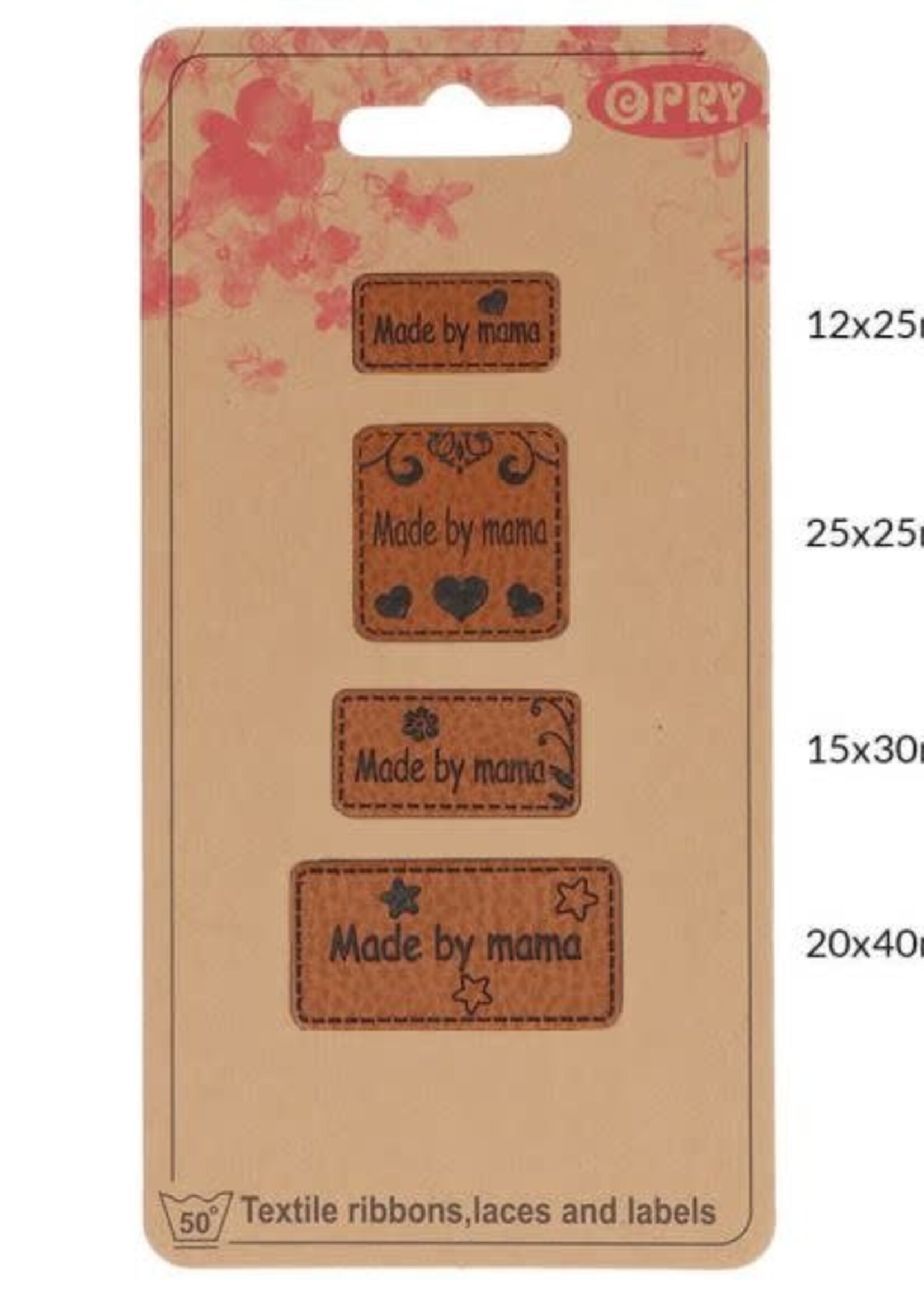 Opry Skai-leren labels made by mama