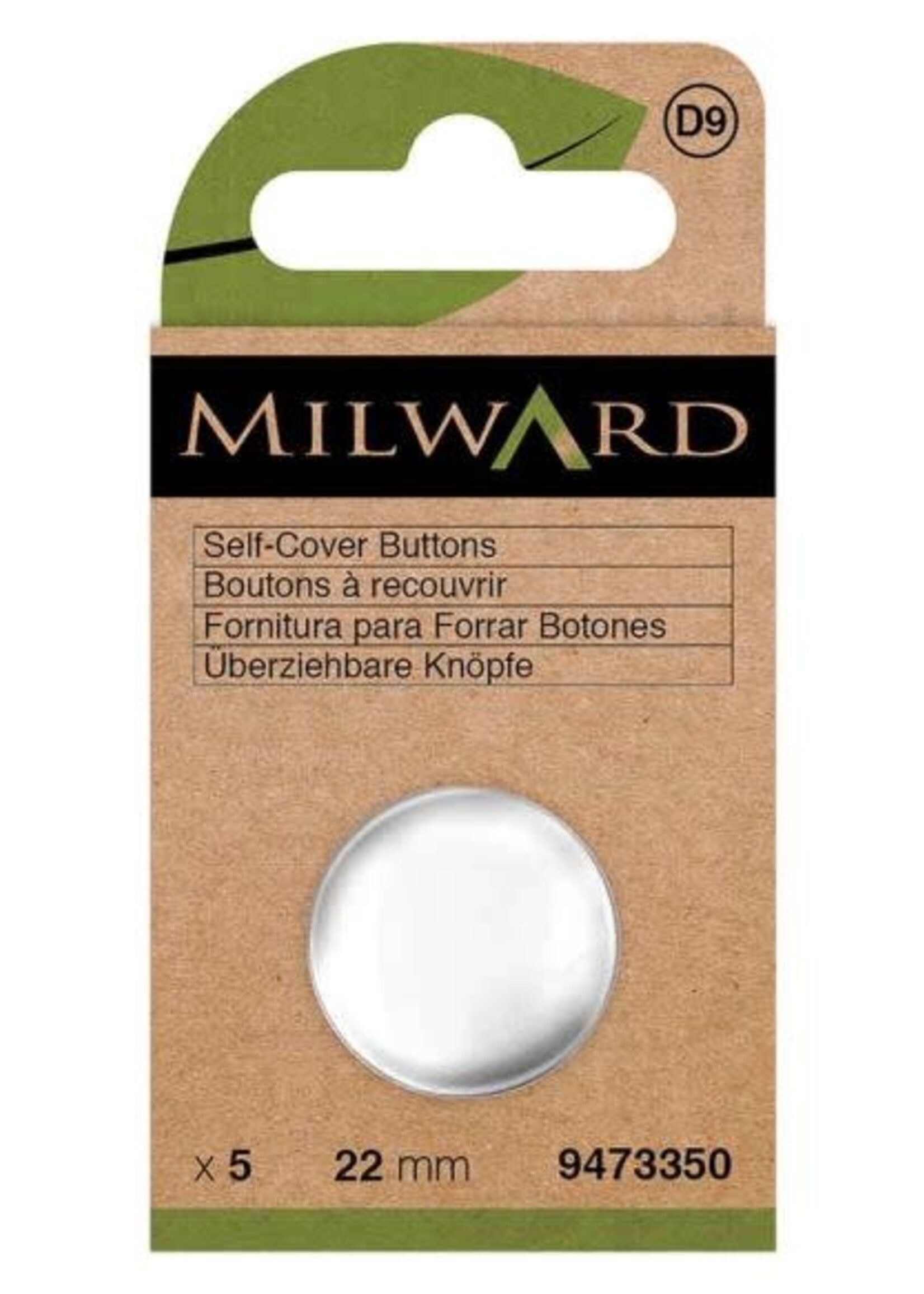 Milward Stofknopen 22mm zilver 5st