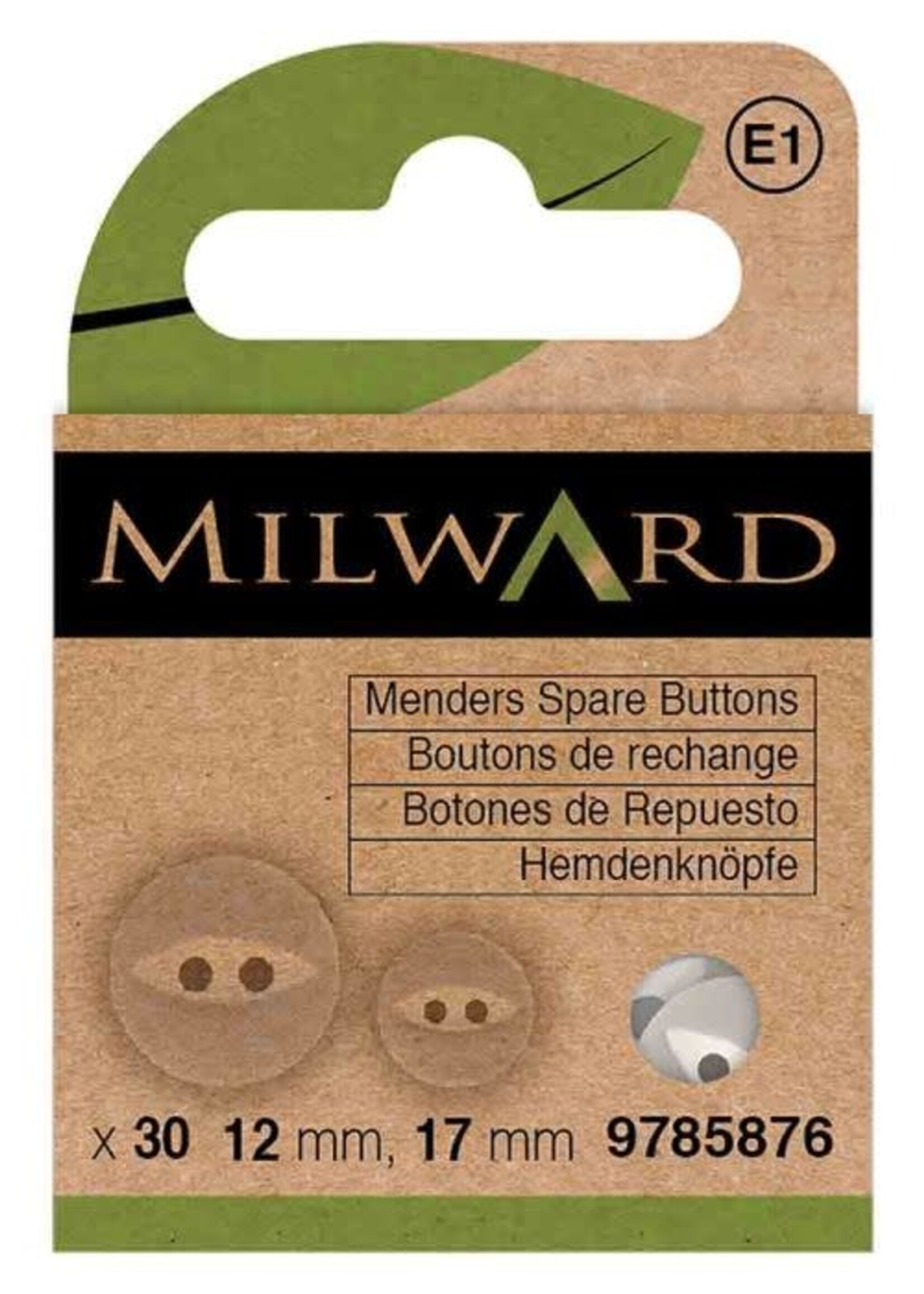 Milward Blouseknopen wit 30st 12mm-17mm