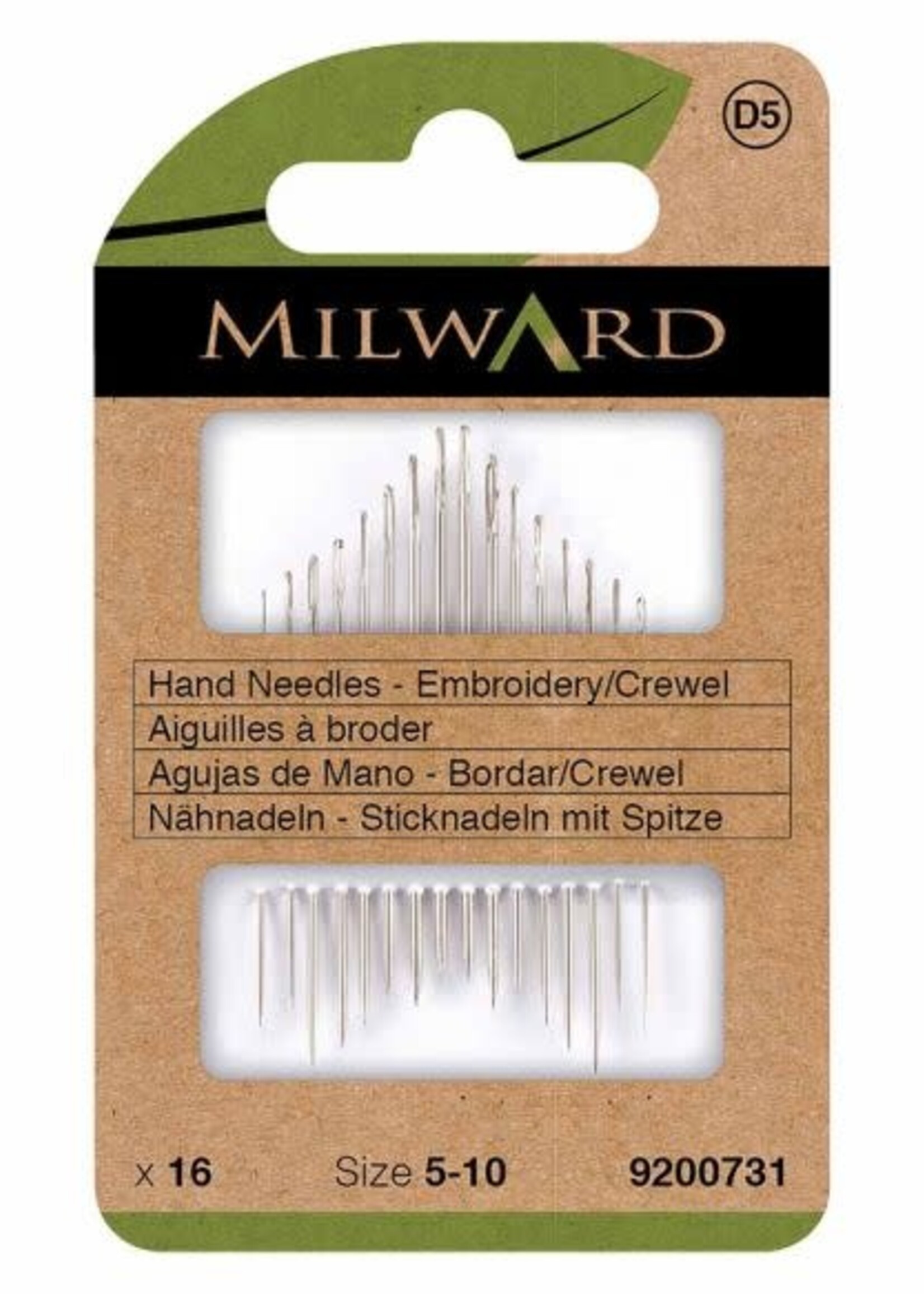 Milward Crewelnaalden staal nr.5-10 | 16st