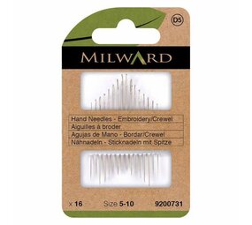 Milward Crewelnaalden staal nr.5-10 Milward Crewelnaalden staal nr.5-10