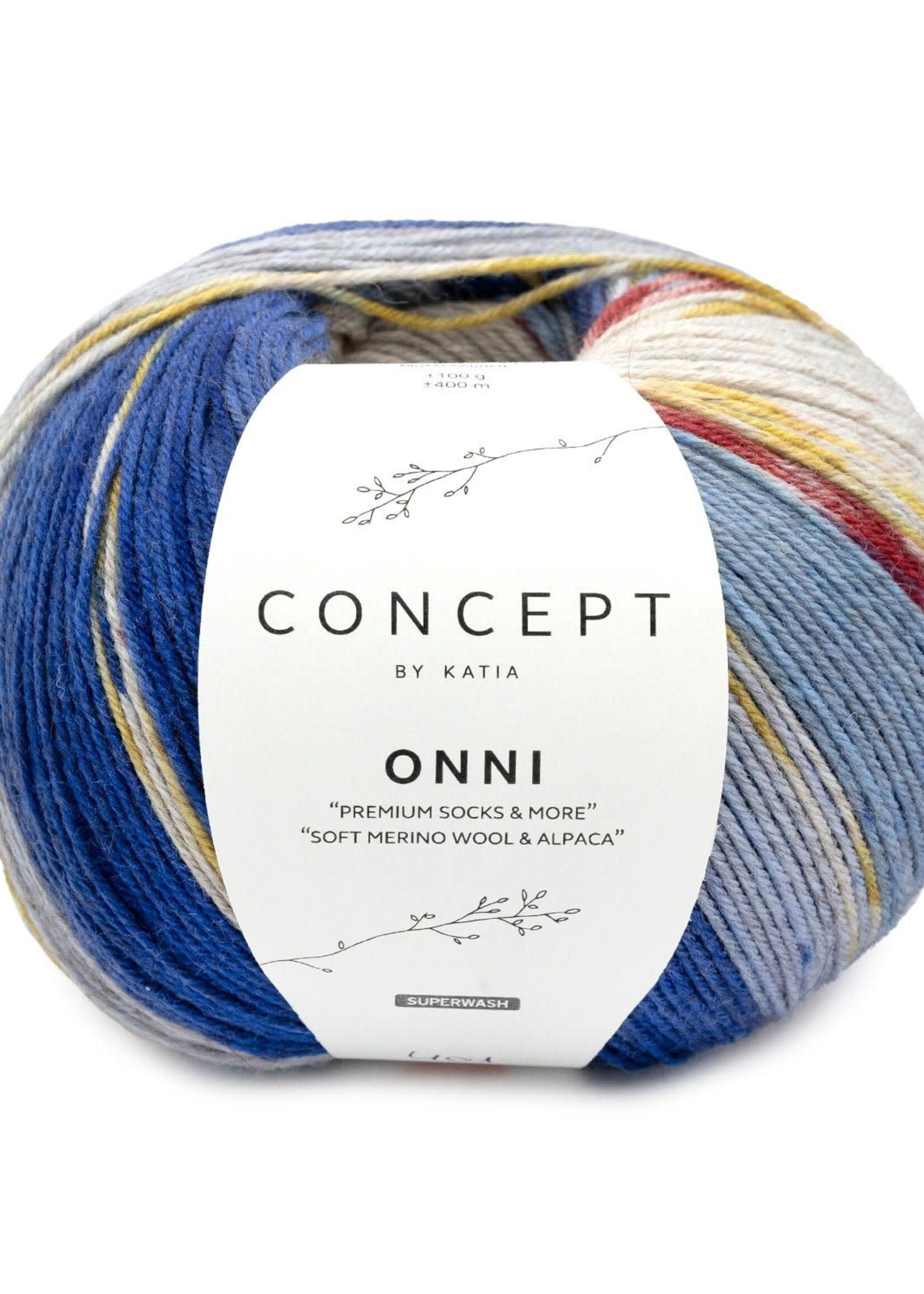 Katia Katia Onni Socks | 401  Grijs-Blauw-Bordeauxrood