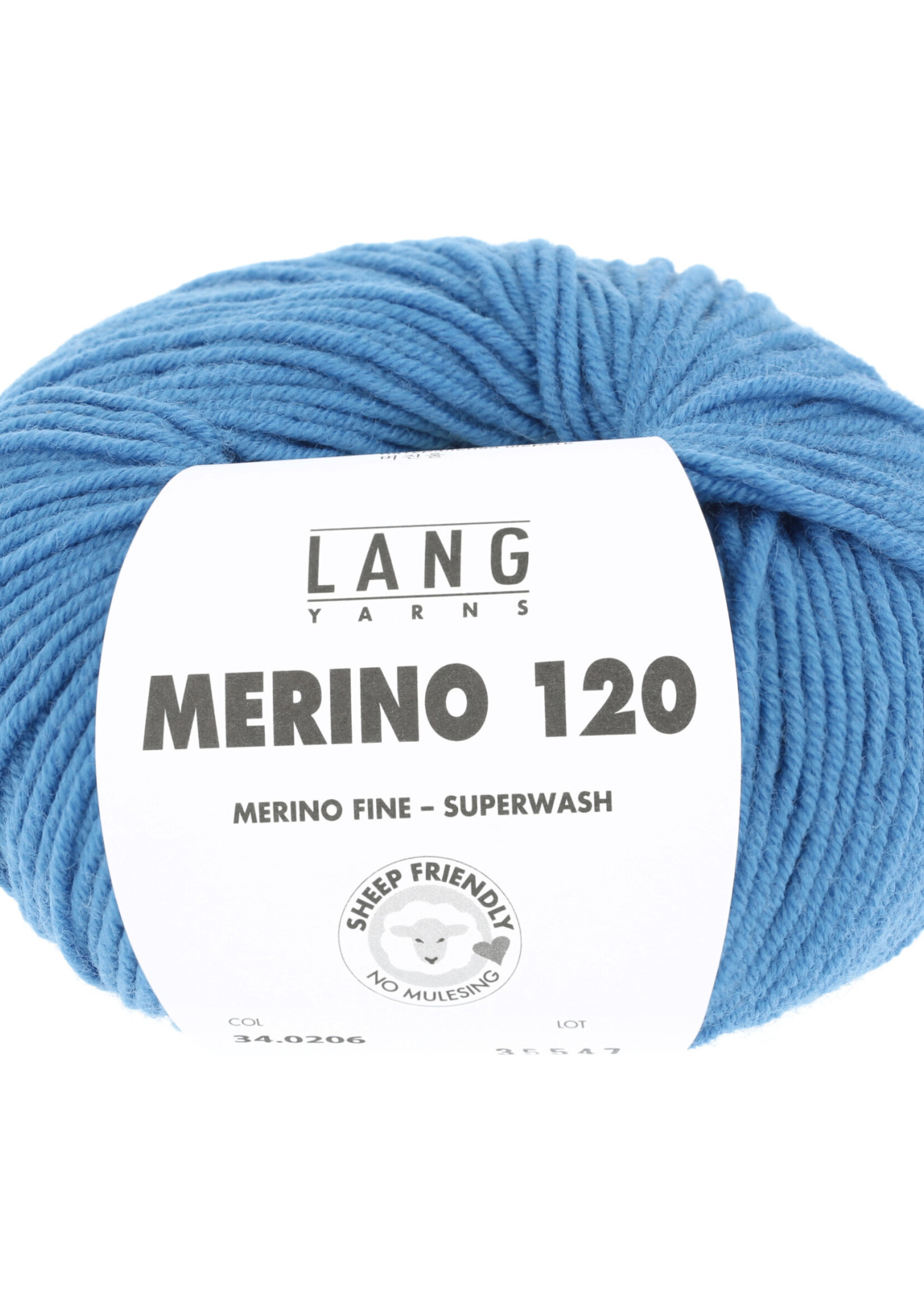 Lang Lang Yarns Merino 120 | 0206 midden blauw