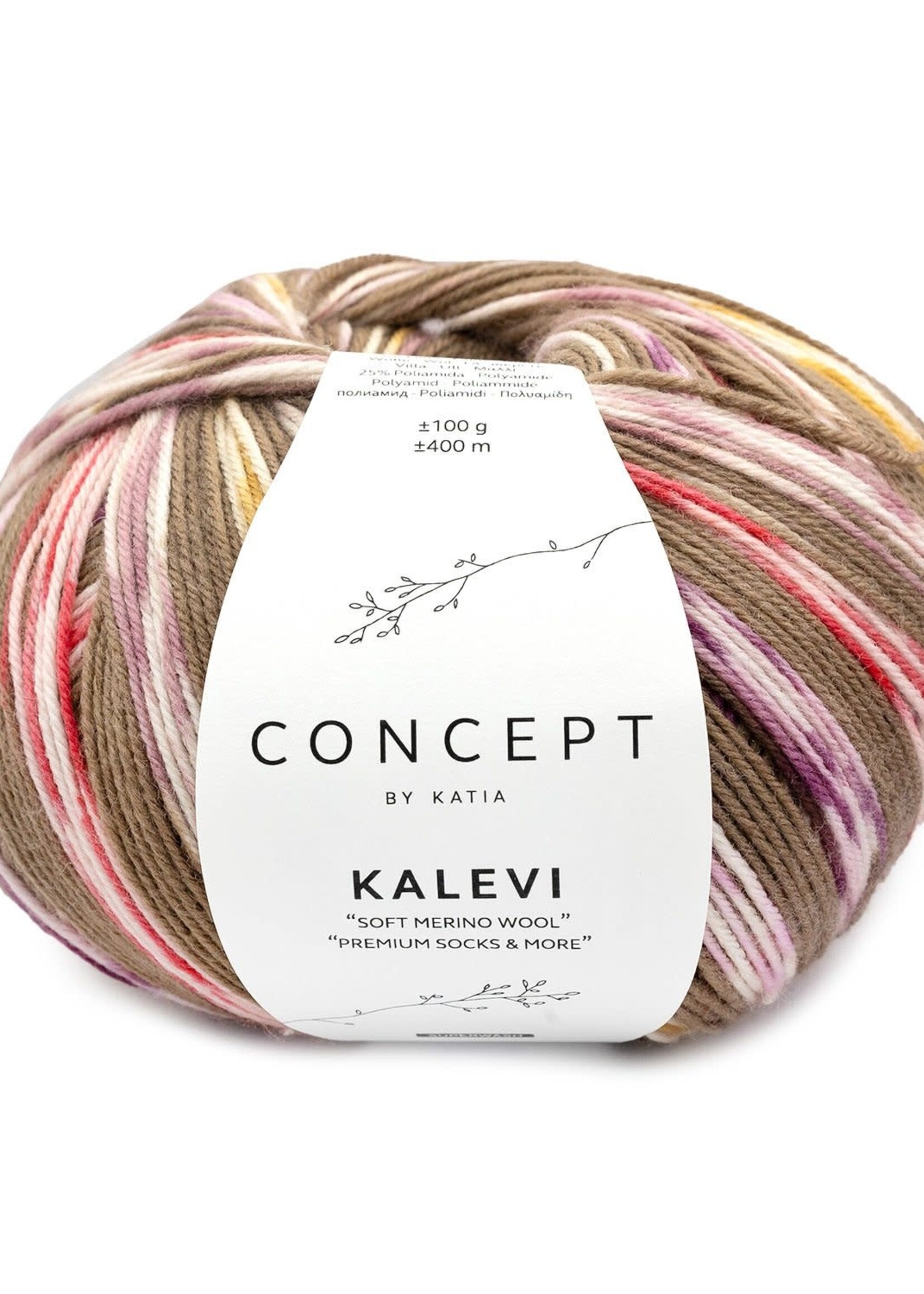 Katia Katia Kalevi Socks | 201 Lichtbruin-parelbraambes-rood