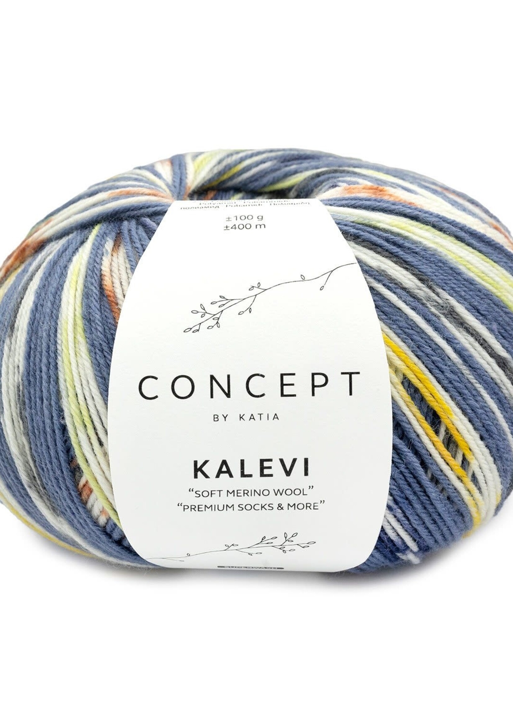Katia Katia Kalevi Socks | 202 Blauw-Groen-Oker