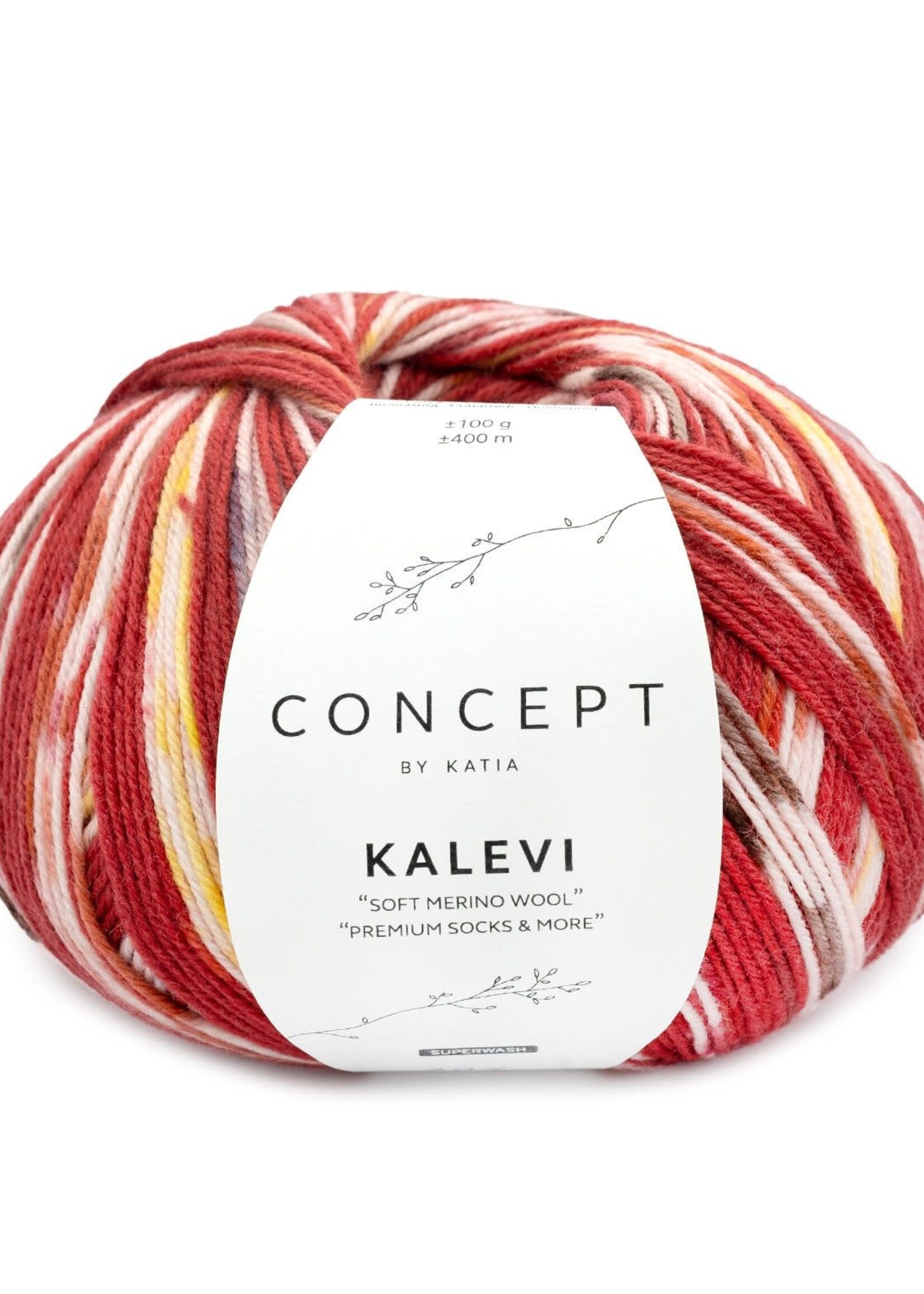 Katia Katia Kalevi Socks | 204 Roodbruin-geel-roest