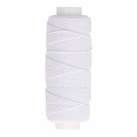 Milward Rimpelelastiek op klos 0,75mm wit Milward Rimpelelastiek op klos 0,75mm wit