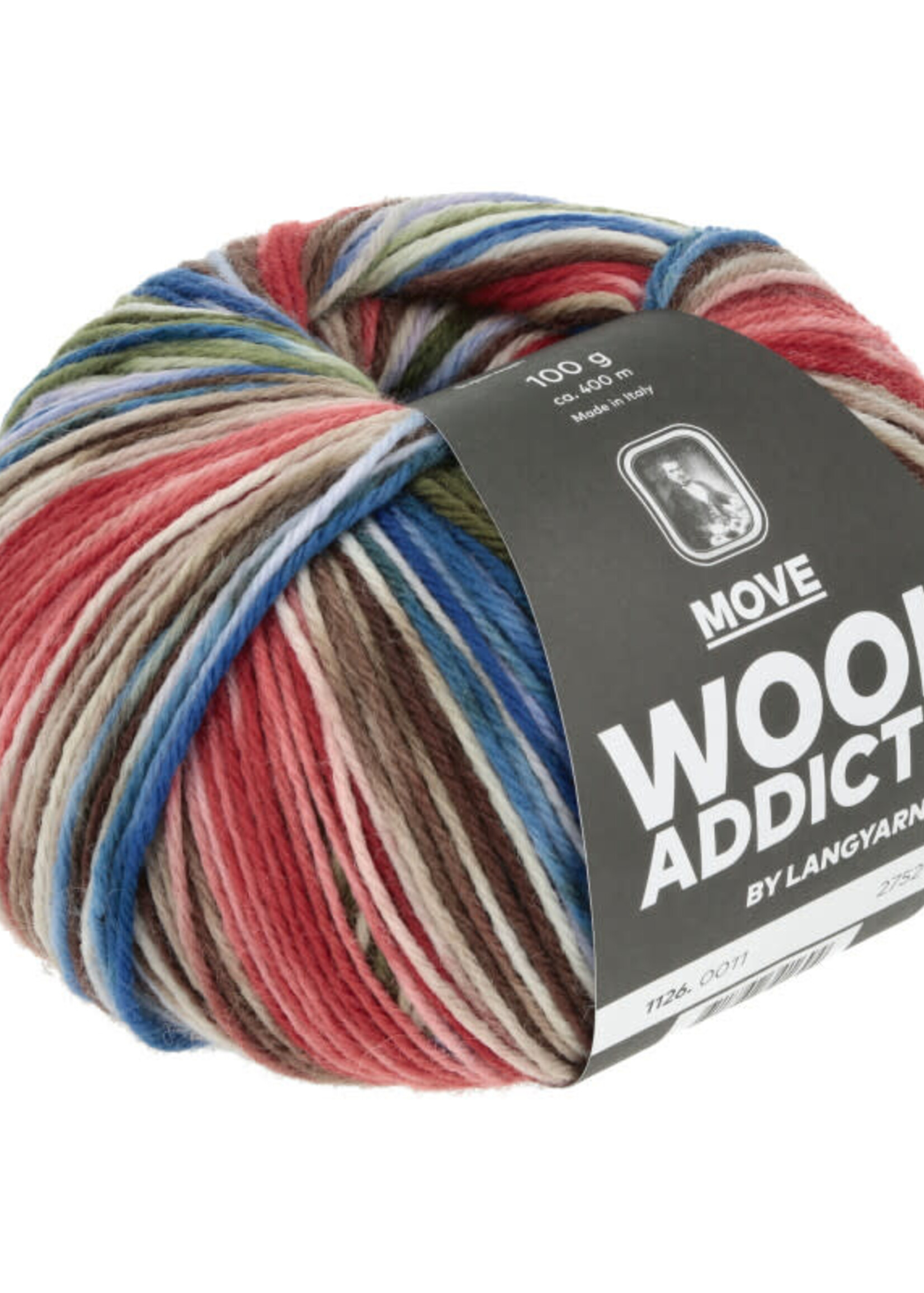 Lang Lang Yarns Move | 0011 olijf/blauw/rood