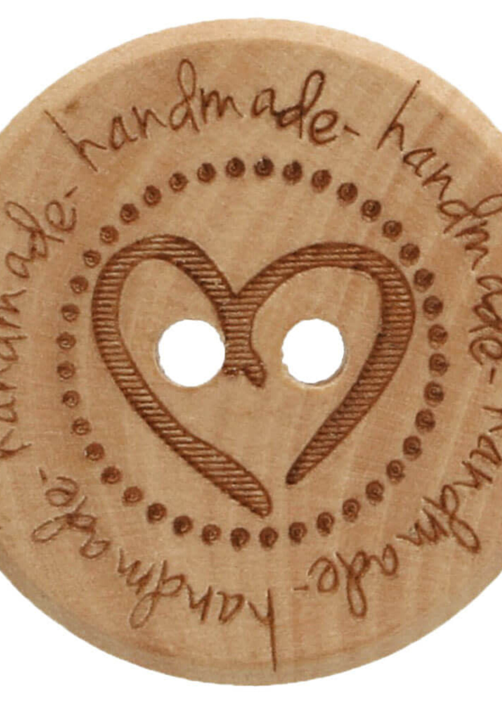 Knoop hout met hart 20mm
