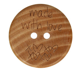 Knoop hout made with love Knoop hout made with love