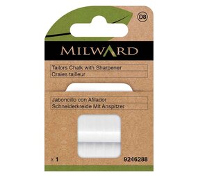 Milward Kleermakerskrijt met slijper wit Milward Kleermakerskrijt met slijper wit