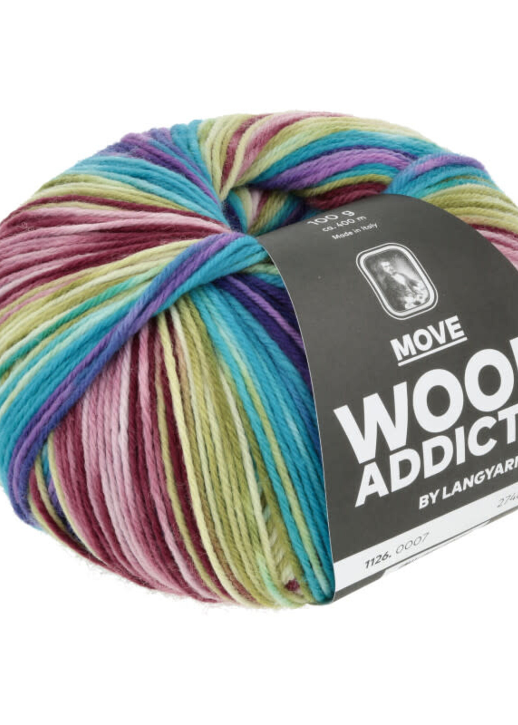Lang Lang Yarns Move | 0007 turquoise/rood/geel