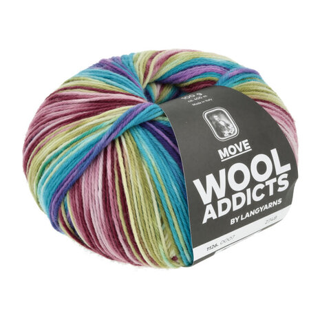 Lang Lang Yarns Move | 0007 turquoise/rood/geel