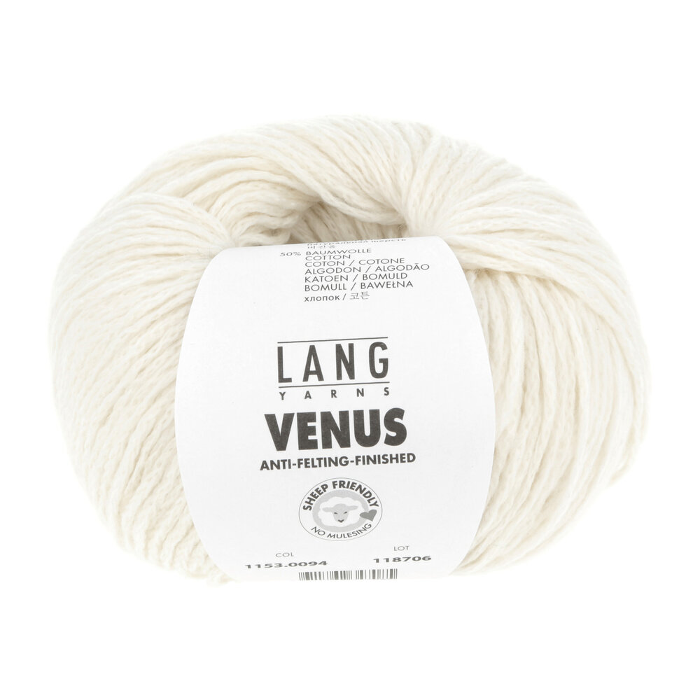 Lang Lang Yarns Venus | 0094 creme wit Lang Lang Yarns Venus | 0094 creme wit