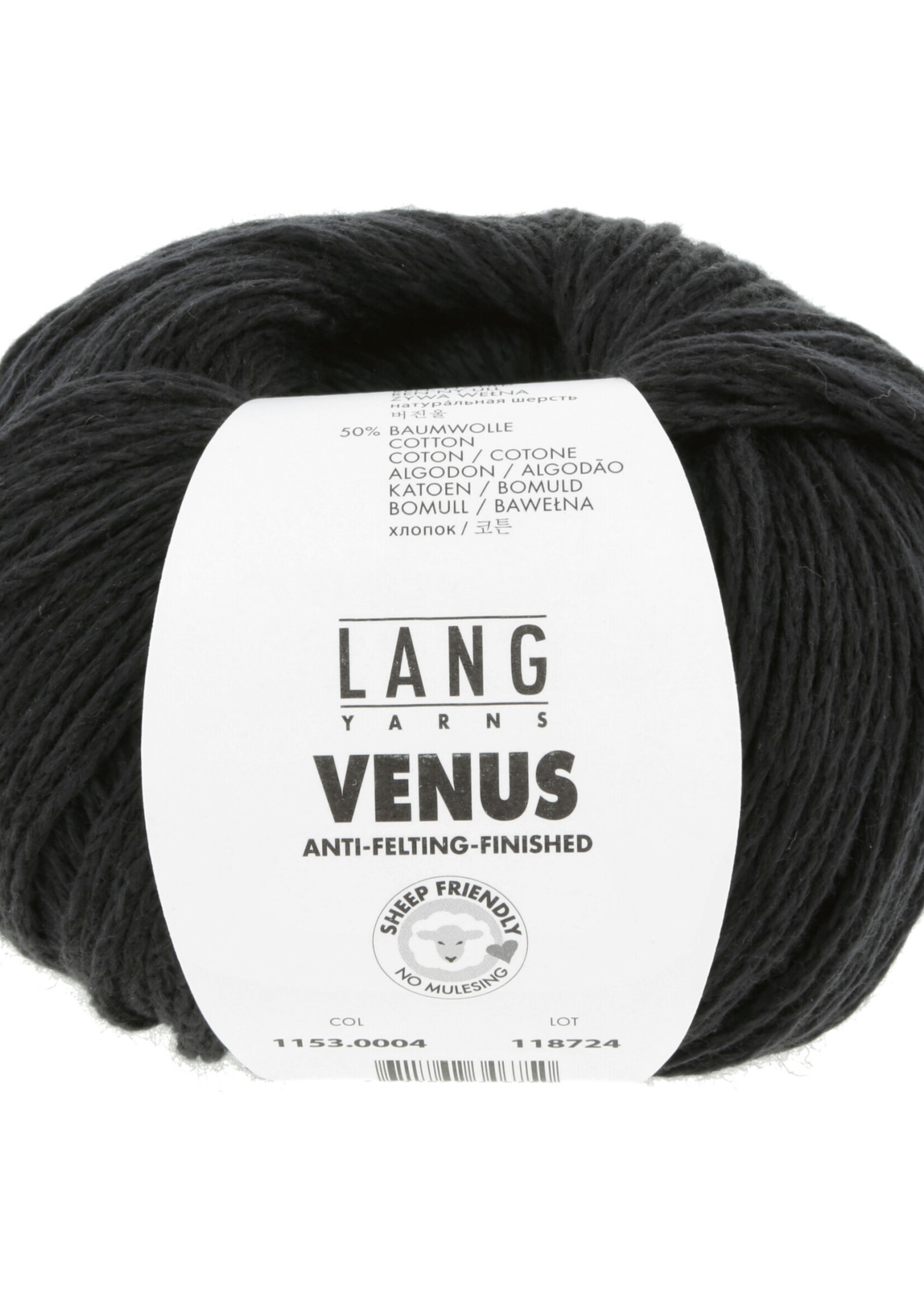 Lang Lang Yarns Venus | 0004 zwart