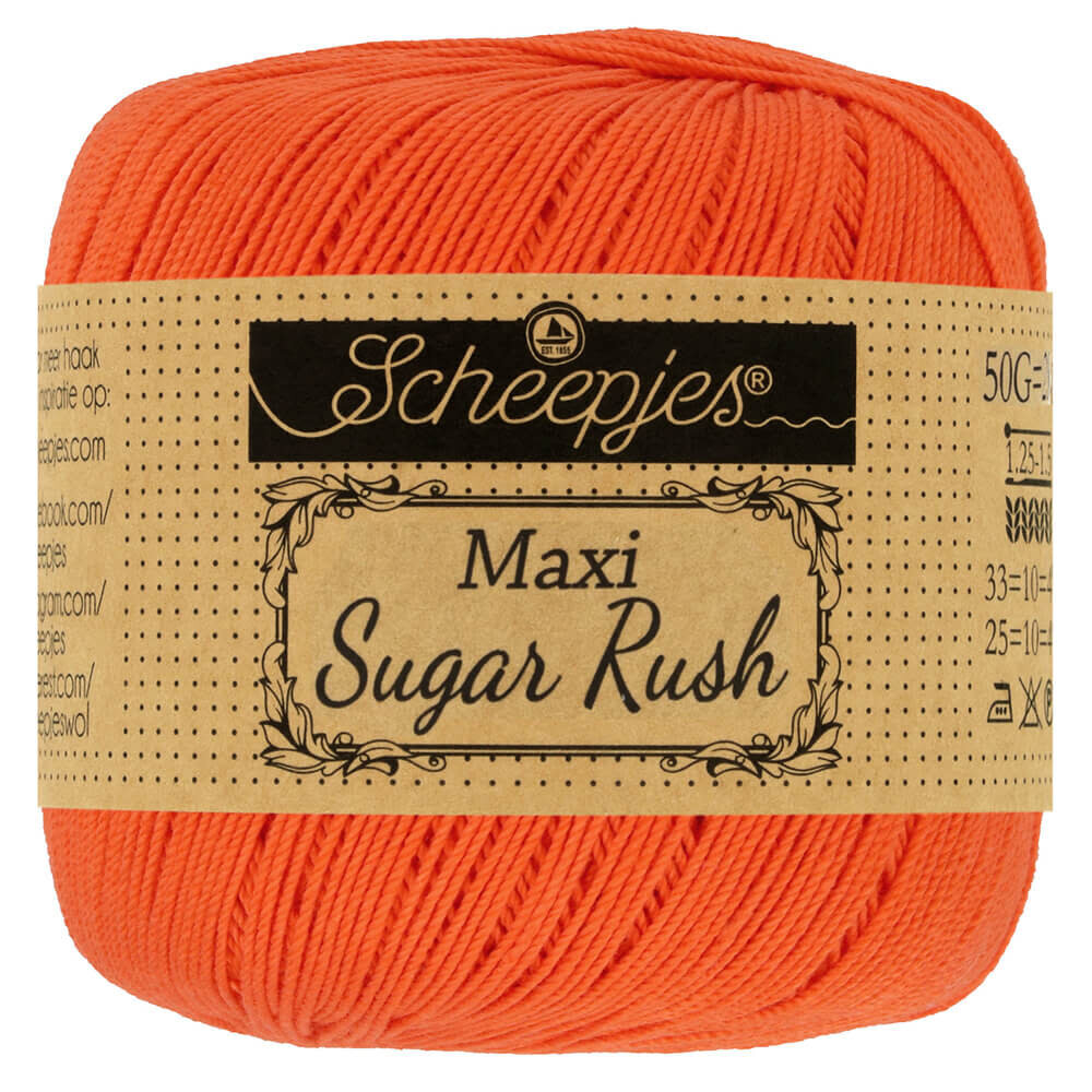 Scheepjes Scheepjes Maxi Sugar Rush | 189 Royal Orange Scheepjes Scheepjes Maxi Sugar Rush | 189 Royal Orange