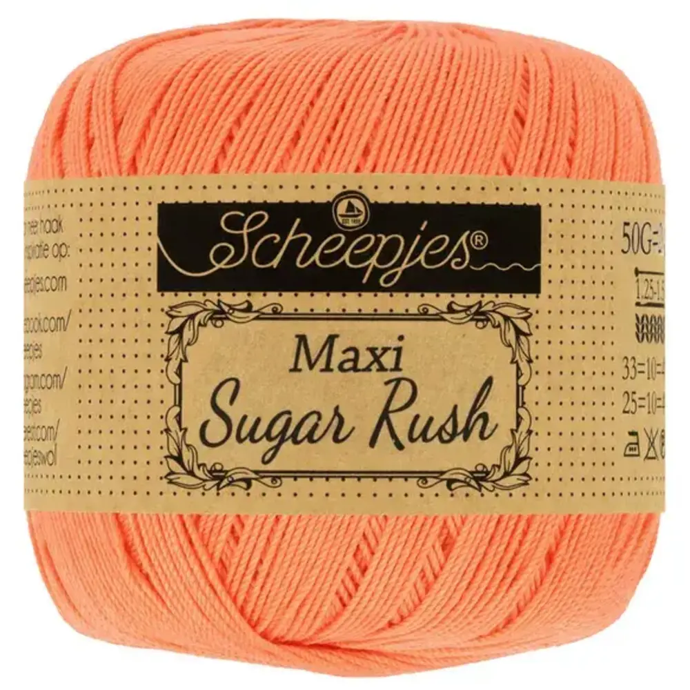 Scheepjes Scheepjes Maxi Sugar Rush | 410 Rich Coral Scheepjes Scheepjes Maxi Sugar Rush | 410 Rich Coral