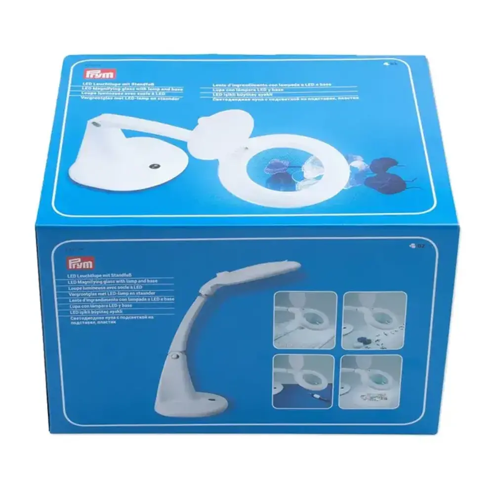 Prym Vergrootglas met ledlamp en staander | 610384 Prym Vergrootglas met ledlamp en staander | 610384