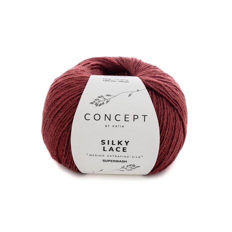 Katia Silky Lace | 176 Wijn rood