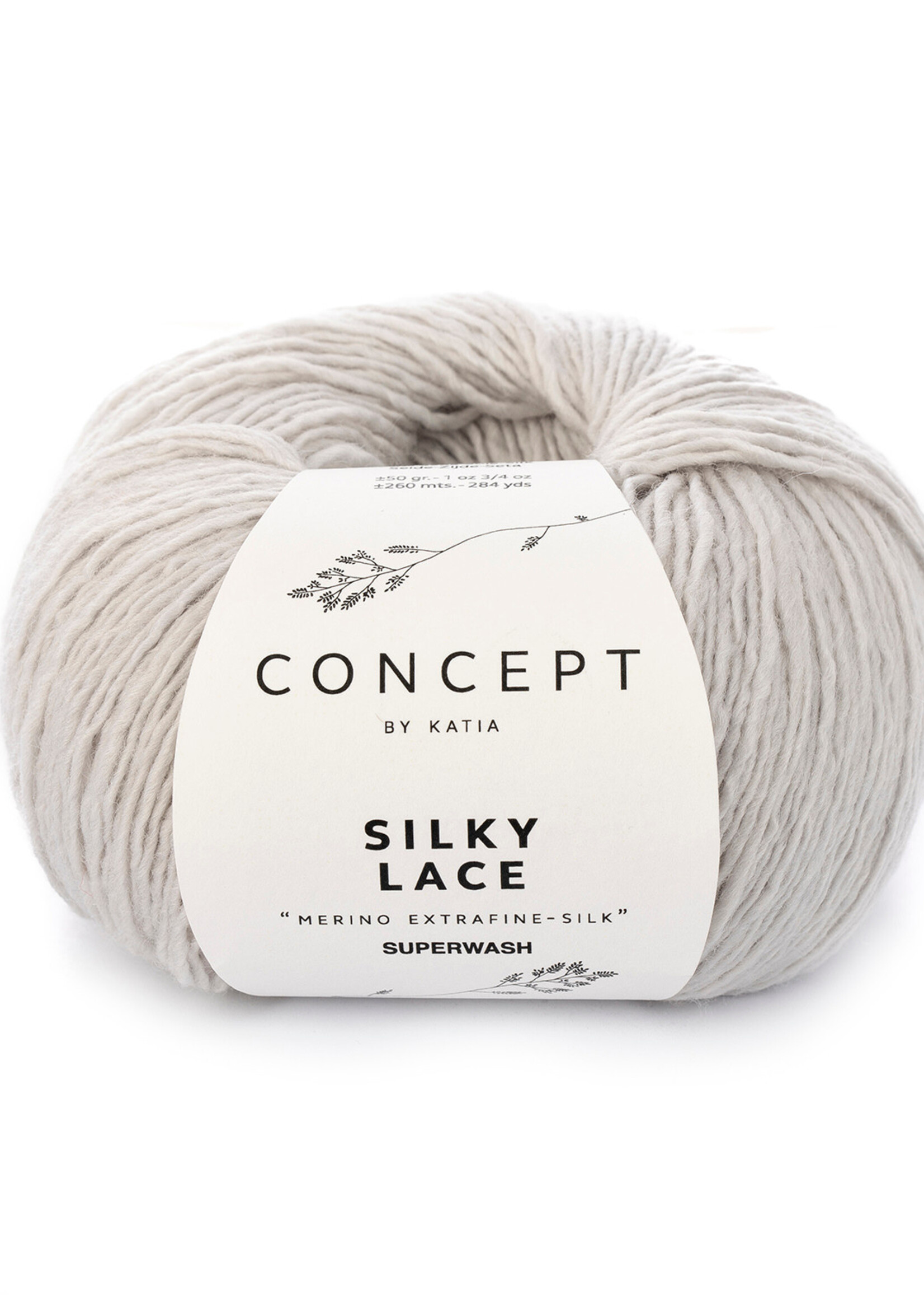 Katia Silky Lace | 173 Parelachtig licht grijs