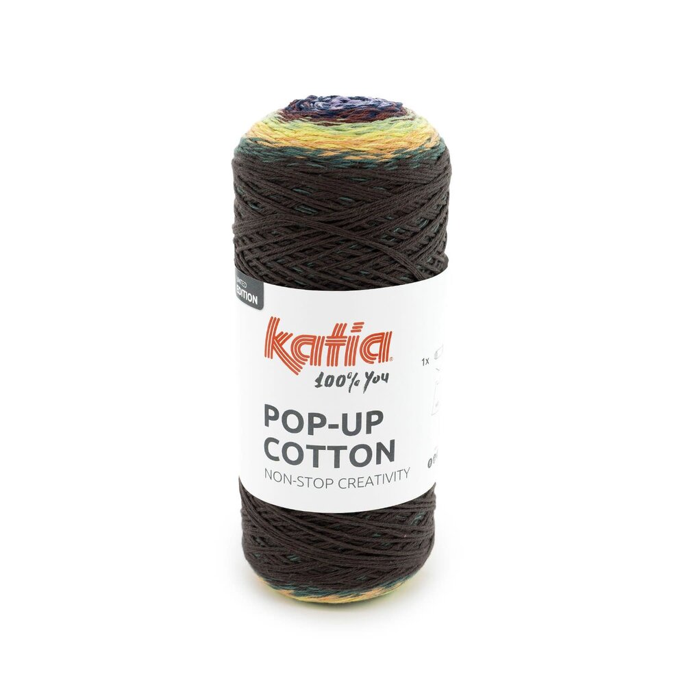 Katia Pop-up cotton | 301 Groen-Citroengeel-Lavendel