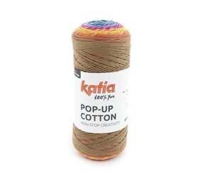 Katia Pop-up cotton | 300 Blauw-Fuchsia-Bruin