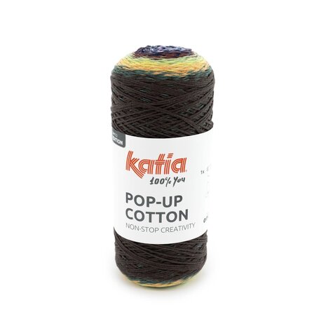 Katia Pop-up cotton | 301 Groen-Citroengeel-Lavendel