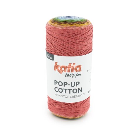 Katia Pop-up cotton | 304 Blauw-Groen-Rood-Bruin