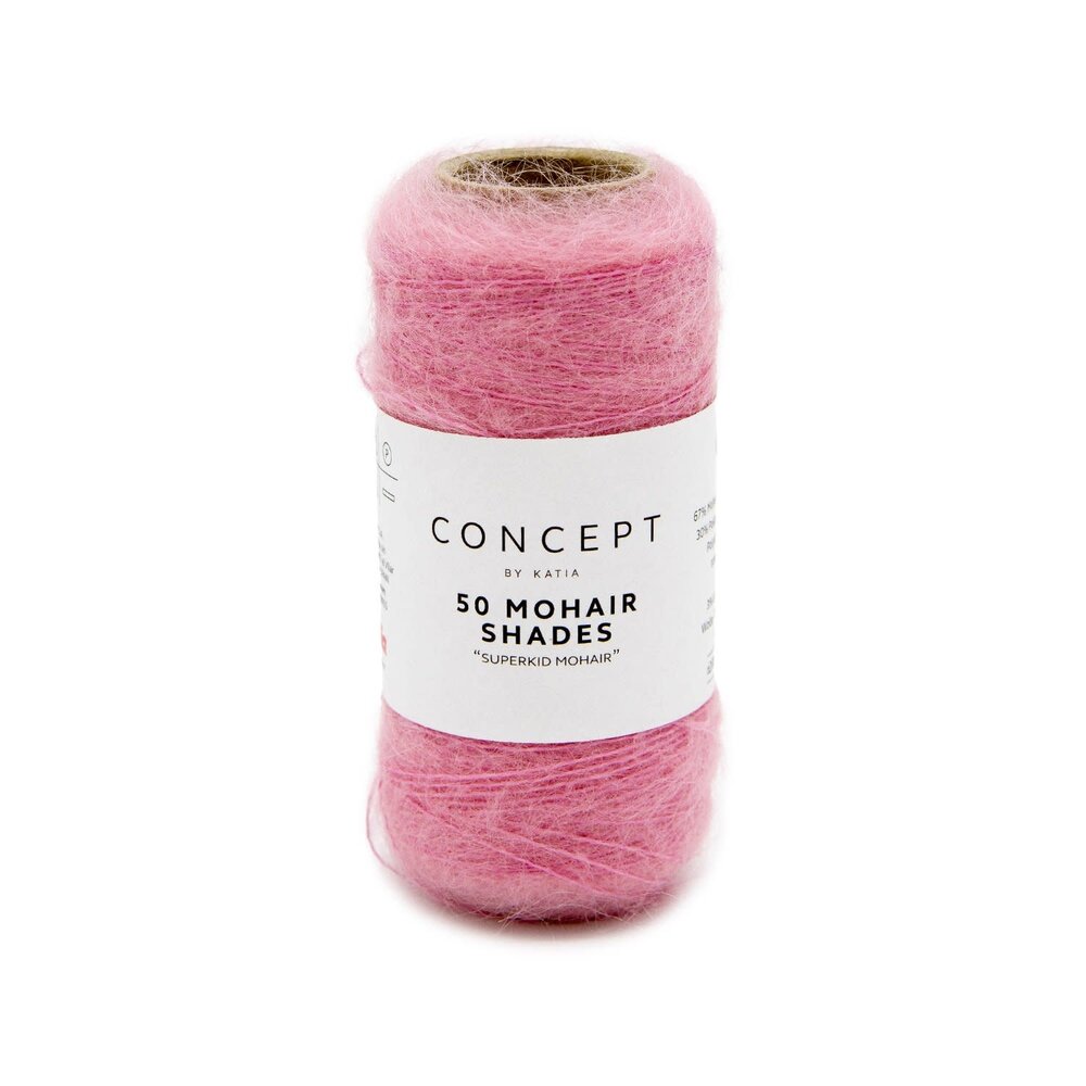 Katia 50 Mohair Shades | 36 Kauwgom roze