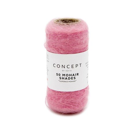 Katia 50 Mohair Shades | 36 Kauwgom roze