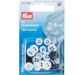 Prym Prym | knopen voor hemden 4 gaatjes 11+9mm | 311210