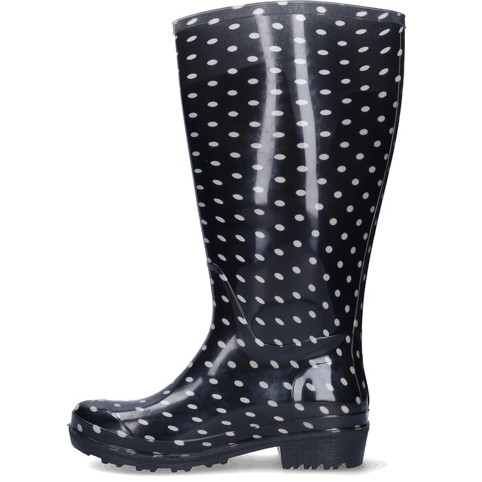 Wellies Wellies - Zwart/wit polka dots