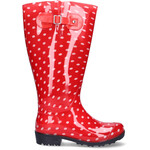 JJ Footwear Wellies - Rood/Wit polka dots
