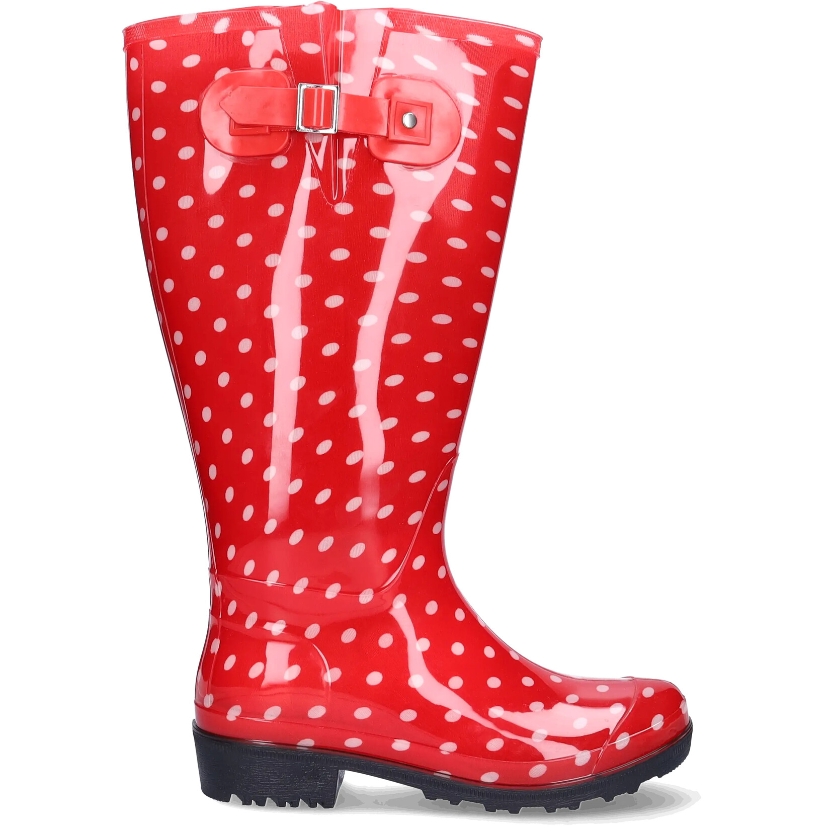 JJ Footwear Wellies - Rot/weiße Polka Dots