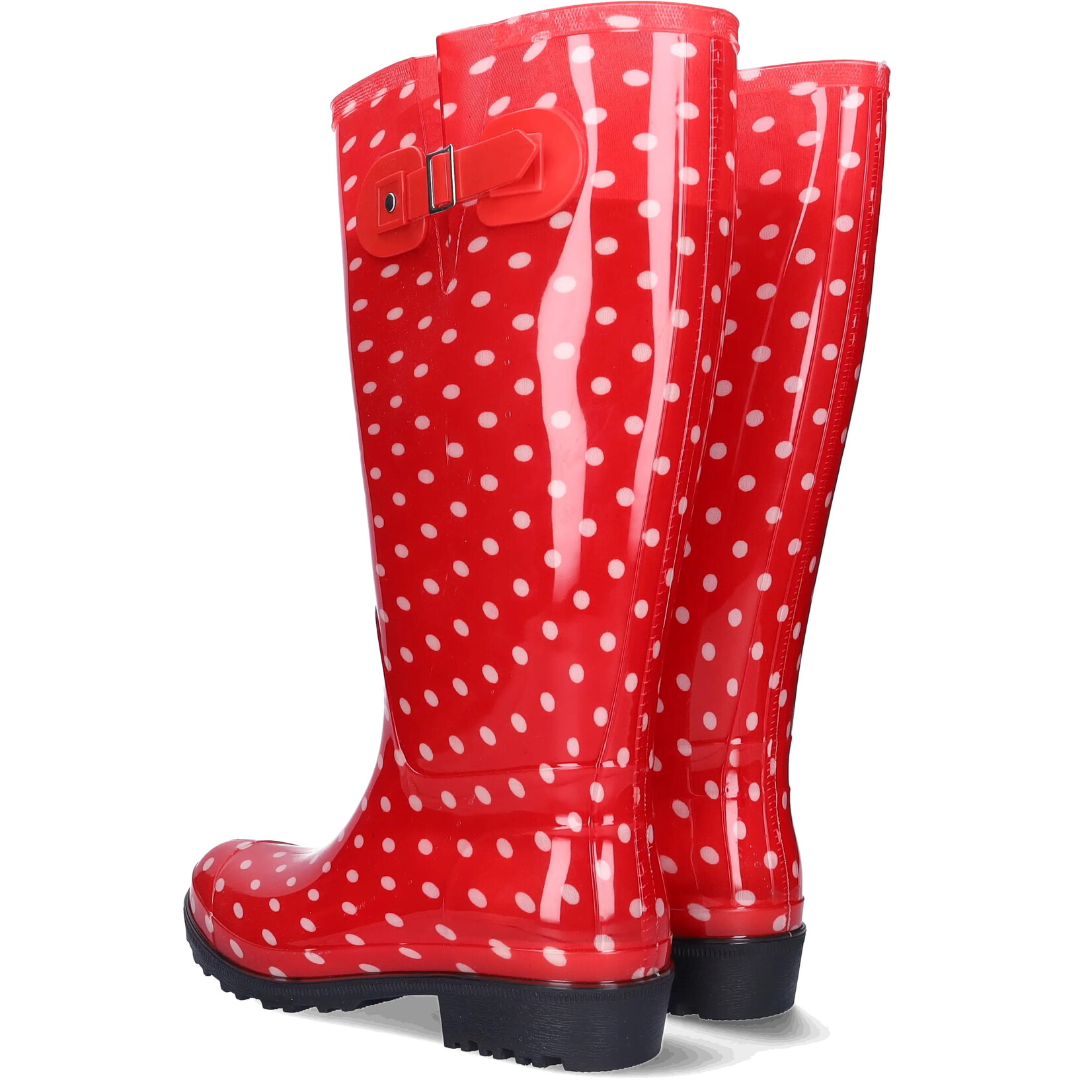 JJ Footwear Wellies - Rot/weiße Polka Dots