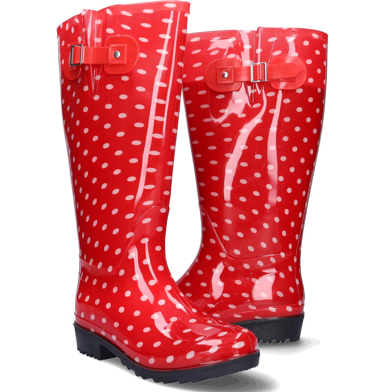 Wellies Wellies - Rot/weiß Polka Dots