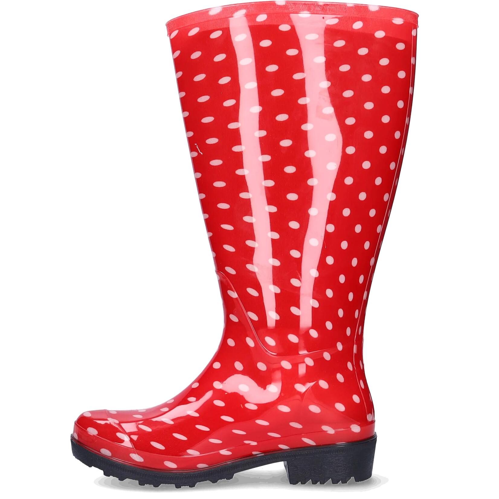 JJ Footwear Wellies - Red/White polka dots