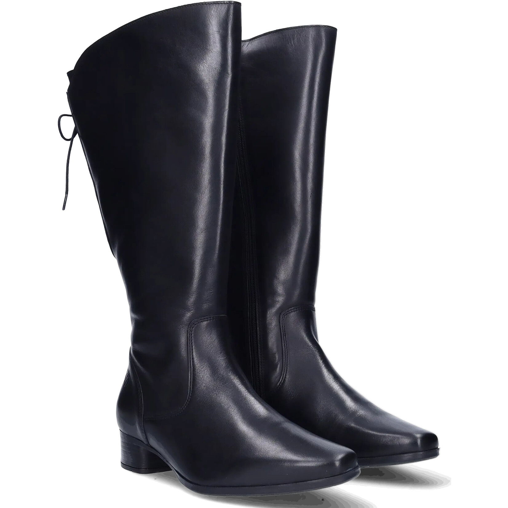 Stiefeletten Mit Weitem Schaft Und Absatz Cardiff - Schwarz - Stiefel mit weitem Schaft - JJ Footwear