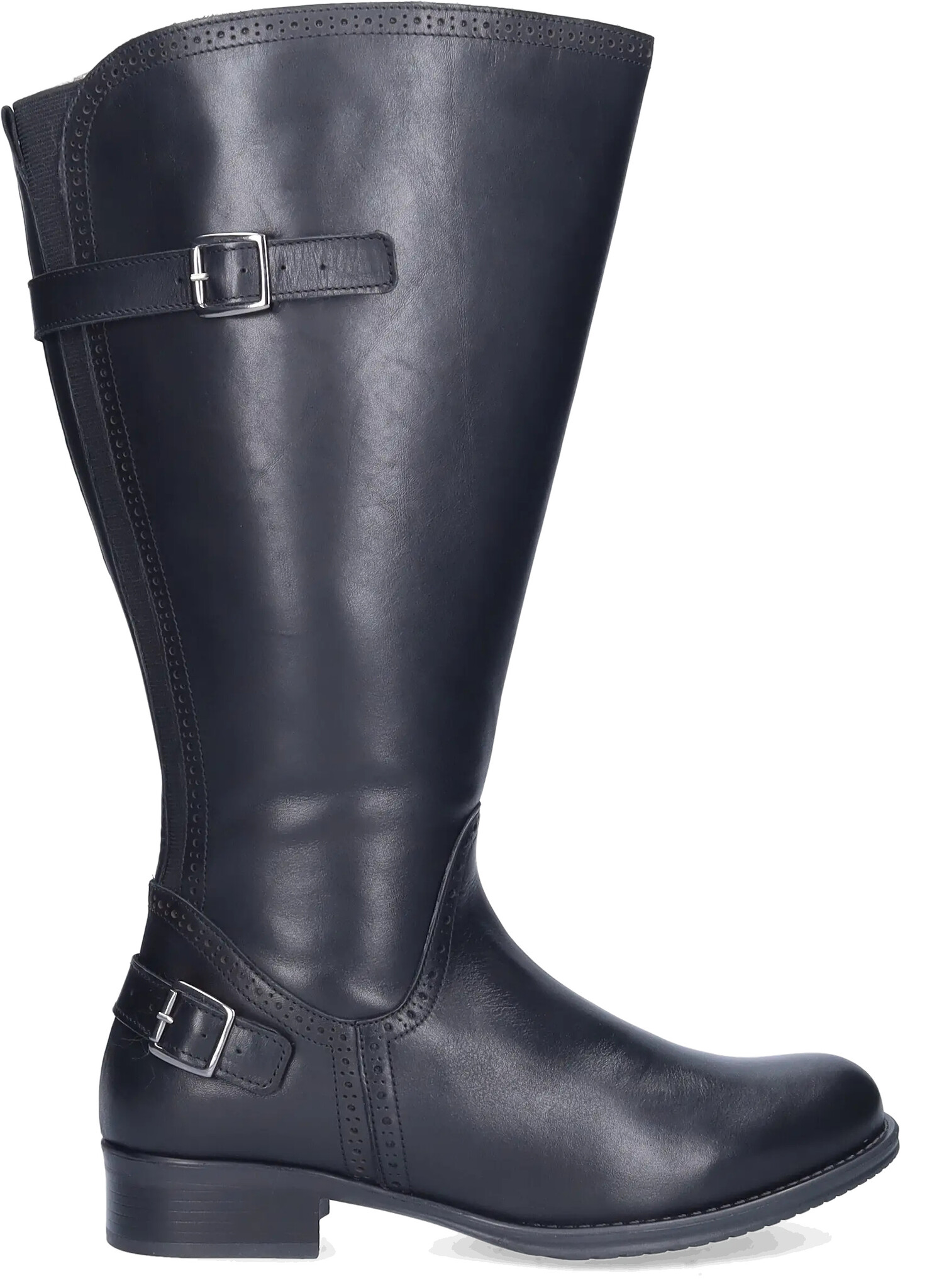 Napoli Black Wide Calf Boots