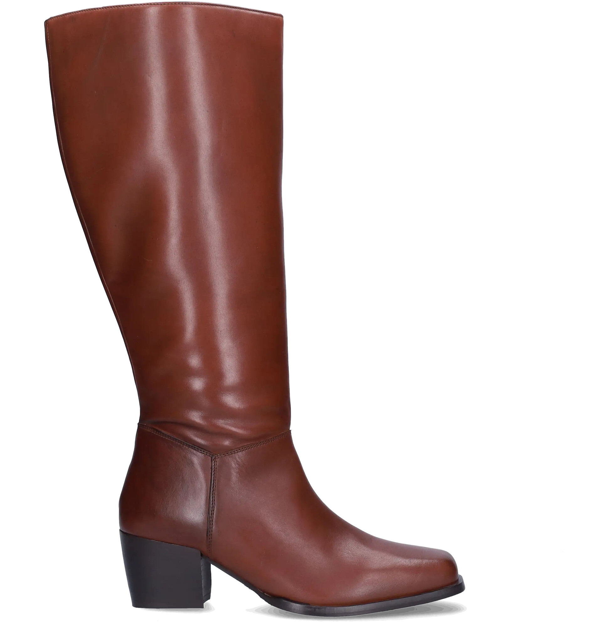 Lindau - Cognac - Laarzen extra brede schacht - JJ Footwear