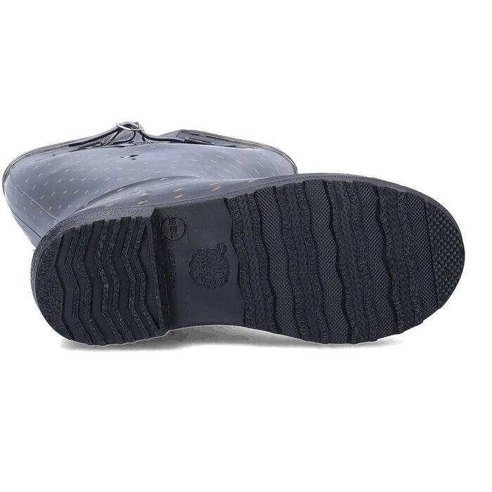 Wellies Wellies - Black Gold Polka Dots